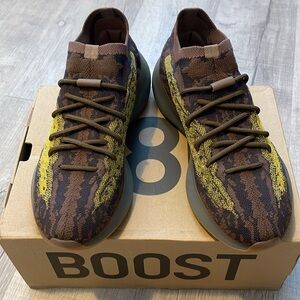 Adidas Men's Boost 380 Brown Yellow Yeezy Sneakers 9.5